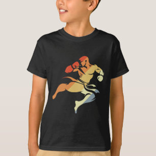 Camiseta Esboço de Menino de Kickboxing Visual dos Anos 90 
