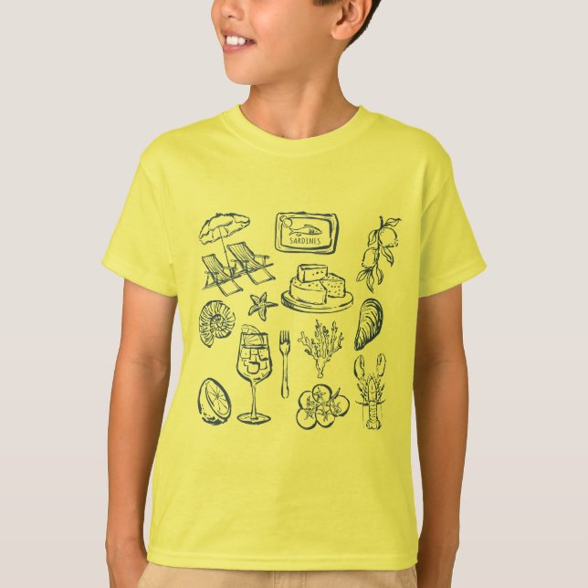 Camiseta Esboço de Vida Mediterrânea (Frente)