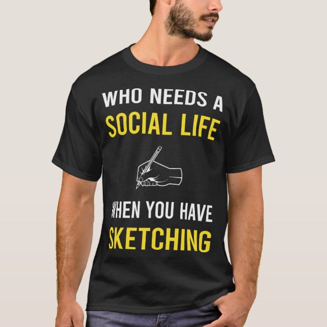 Camiseta Esboço de Vida Social (Frente)