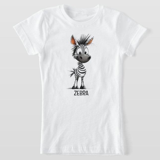 Camiseta Esboço de Zebra (Postura )