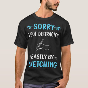 Camiseta Esboço Distraído