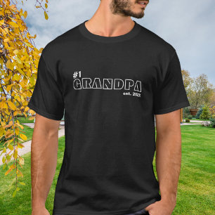Camiseta Esboço do Avô Número Um Est