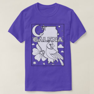 Camiseta esboço do estado de galena ilIllinois