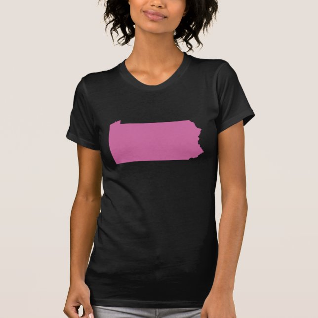 Camiseta Esboço do estado de Pensilvânia (Frente)