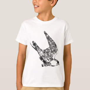 Camiseta Esboço do falcão de peregrino