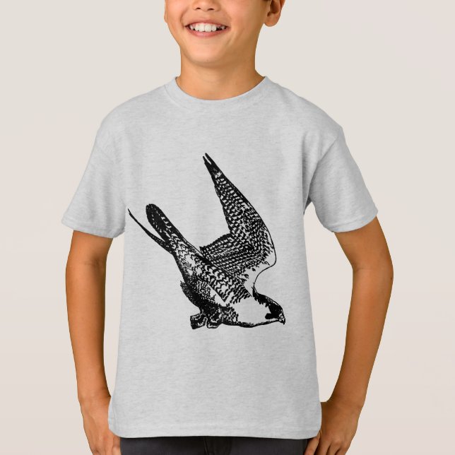 Camiseta Esboço do falcão de peregrino (Frente)