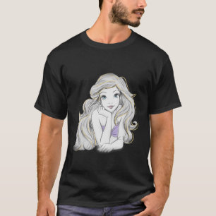 Camiseta Esboço do retrato da Pequena Sereia Ariel da Disne