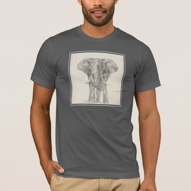 Camiseta esboço elefante (Frente)