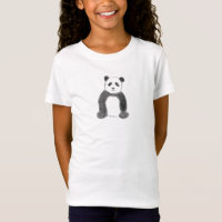 Esboço fofo de panda preto e branco