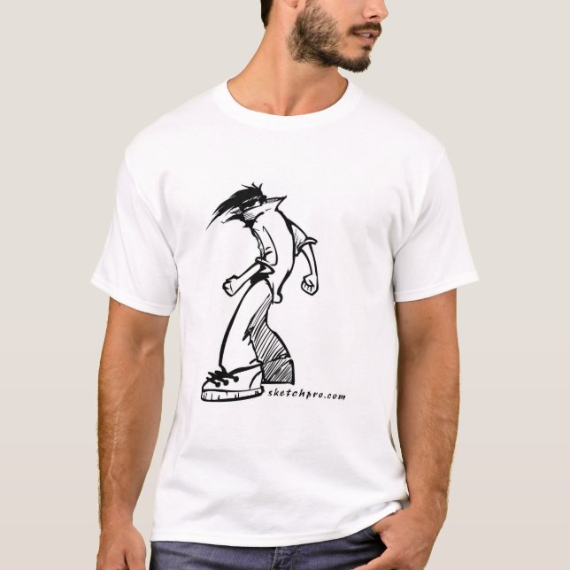 Camiseta Esboço instantâneo legal do menino (Frente)