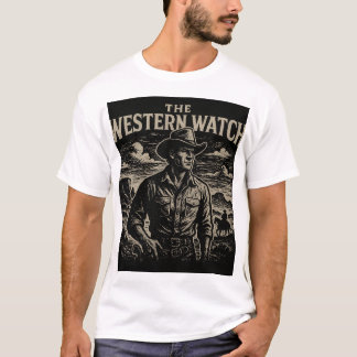 Camiseta Esboço ocidental de Cowboy