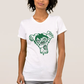 Camiseta esboço verde do zomb