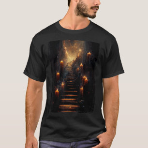 Camiseta Escada Mágica Misteriosa À Arte AI Oblivion