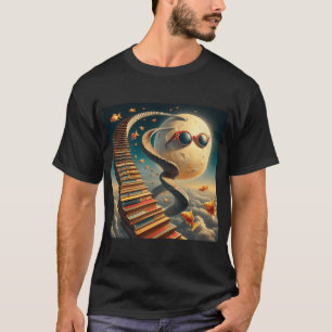 Camiseta Escadaria de Livros – Céu de Fantasia Surrealist