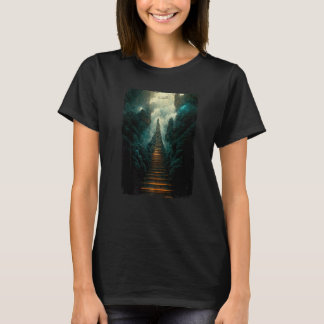Camiseta Escadaria Mágica Misteriosa de IA