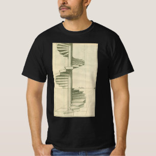 Camiseta Escadas Arquitetônicas Antigas, Escada em Espiral
