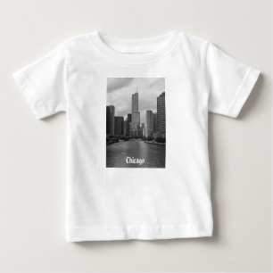 Camiseta Escala de Cinza do Rio Trump Tower Chicago