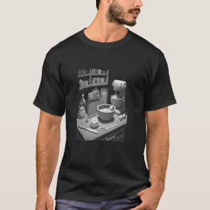 Camiseta Escala de Cinza Roupa de Combinação Familiar Vinta