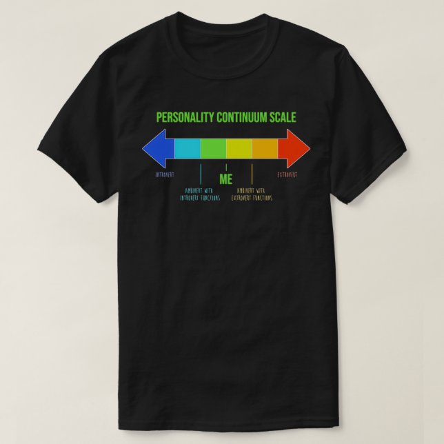 Camiseta Escala de Continuum de Personalidade Ambiversa (Frente do Design)