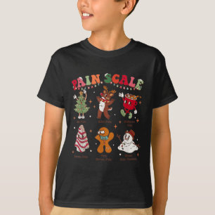 Camiseta Escala de Dor Natal Retro Enfermeira Triagem E Dor