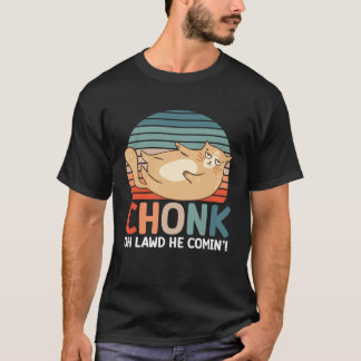 Camiseta Escala de Gato Chonk Meme  Retrô Humorístico Gatin