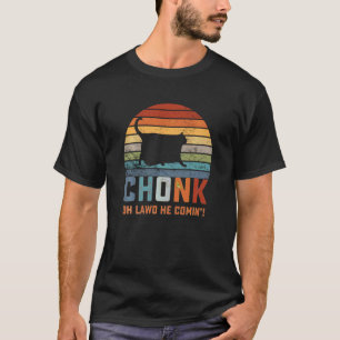 Camiseta Escala de Gato Gordinho Meme Engraçado Estilo Retr