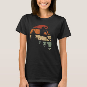 Camiseta Escala de retro retro remontável de rochas