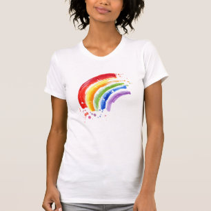 Camiseta Escala de Watercolor arco-íris