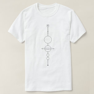 Camiseta escala do sistema solar