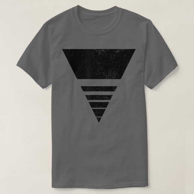 Camiseta Escala Geométrica Triangular Formas Fatiadas Arte  (Frente do Design)