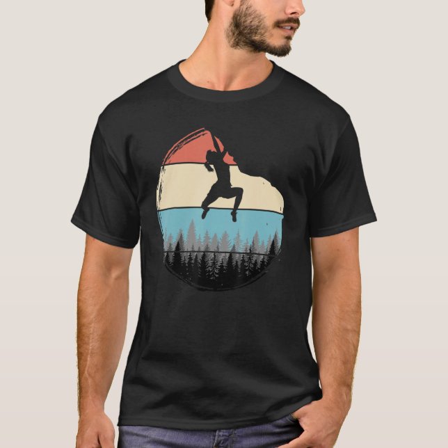 Camiseta Escala Gráfica Retrorna Escalada de Rocha Mou (Frente)