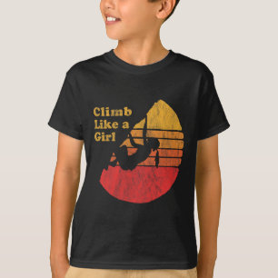 Camiseta Escalada Como Uma Garota - Escalada em Rocha Retro