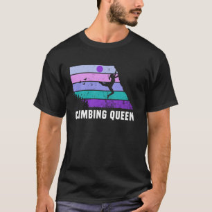 Camiseta Escalada Como uma Garota Retro Pôr do Sol Rainha d