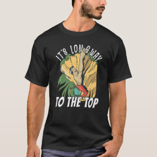 Camiseta Escalada de Pedra Climadora Longe para o Topo de B