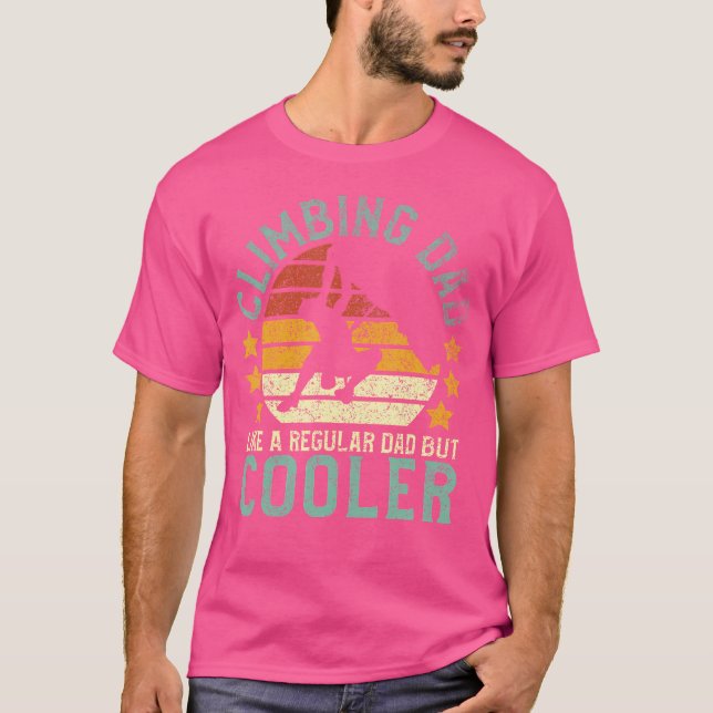 Camiseta Escalada De Pedra Subindo Pai Montanha Engraçado P (Frente)