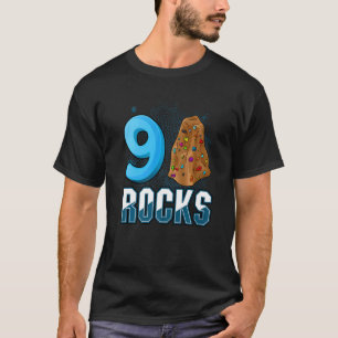 Camiseta Escalada de rocha de 9 anos Festa de aniversário 9