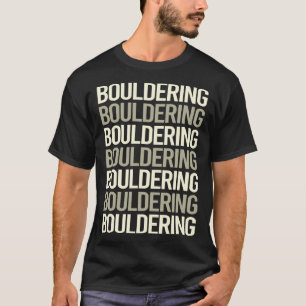 Camiseta Escalada de Rocha em Texto Branco