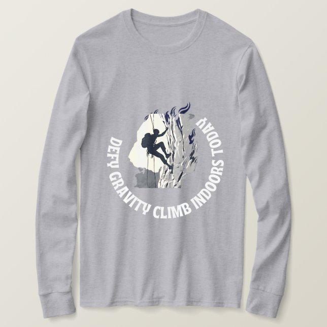 Camiseta Escalada de rocha interior por densidade de defesa (Frente do Design)