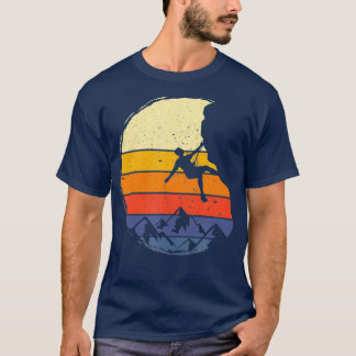 Camiseta Escalada de Rochas de Estilo Subindo na Montagem