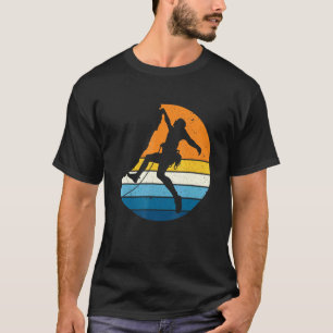 Camiseta Escalada de Rock Sports Retro Vintage Sunset Clima