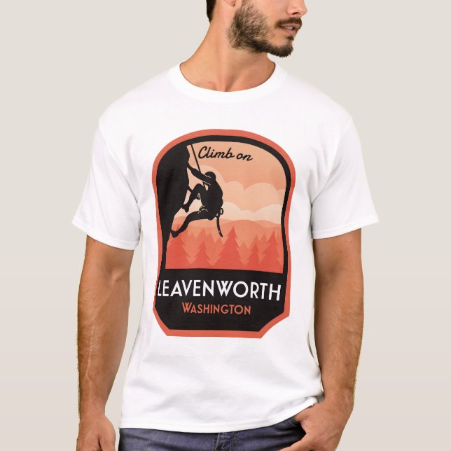 Camiseta Escalada de Washington Rock da Leavenworth (Frente)