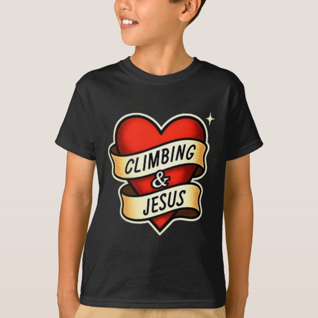 Camiseta Escalada E Jesus Cristão  (Frente)