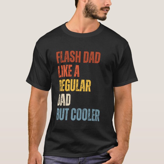 Camiseta Escalada em Bloco Flash Pai Como Um Pai Escalador  (Frente)