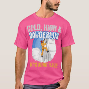 Camiseta Escalada em Montanha para um Alpinista de Gelo