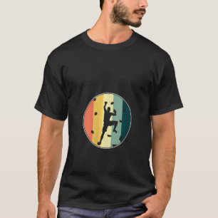Camiseta Escalada em Pedra de Muro Retro Boulderer