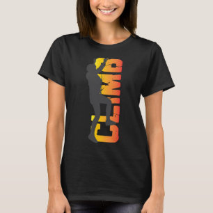 Camiseta Escalada em Rocha Divertida para Enthusastas de Bo