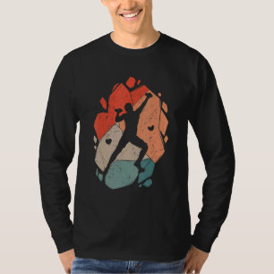 Camiseta Escalada em Rocha Escalar Escalador Vintage Boulde