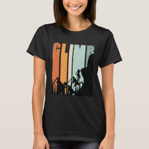 Camiseta Escalada em Rocha Estilo Vintage Retro Bouldering 