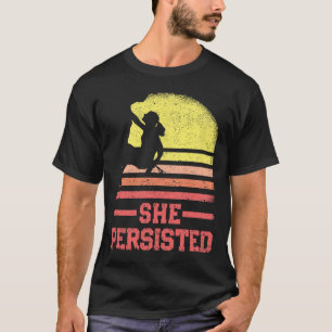 Camiseta Escalada em Rocha Silhueta de Climber Feminino Ret