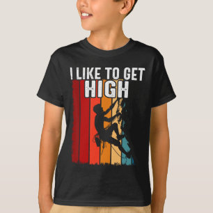 Camiseta Escalada em Rocha Vintage Eu Gosto de Ficar Alto C